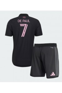 Inter Miami Rodrigo De Paul #7 Babyklær Borte Fotballdrakt til barn 2026-27 Korte ermer (+ Korte bukser)